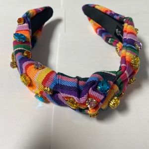 Brianna Cannon Multi-Colored knotted Jeweled Headband